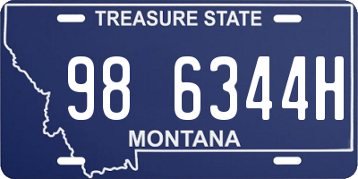 MT license plate 986344H