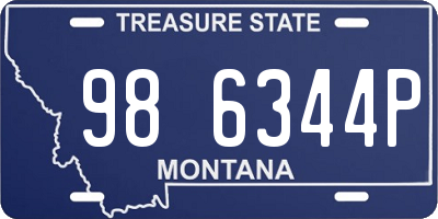 MT license plate 986344P