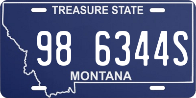 MT license plate 986344S