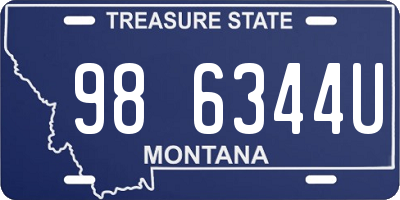 MT license plate 986344U