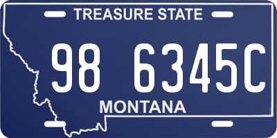 MT license plate 986345C