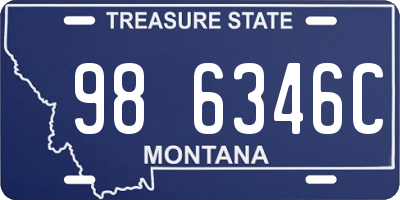 MT license plate 986346C