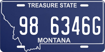 MT license plate 986346G