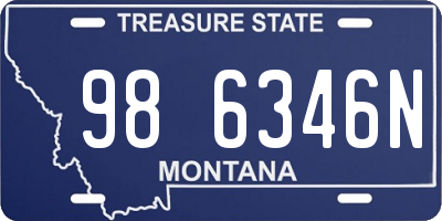 MT license plate 986346N