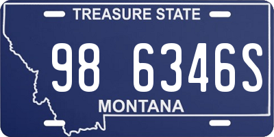 MT license plate 986346S