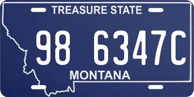 MT license plate 986347C