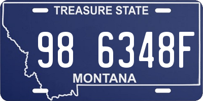 MT license plate 986348F