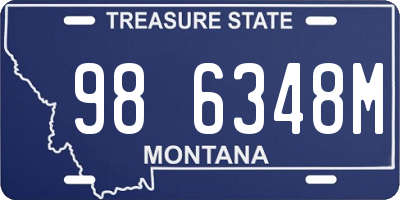 MT license plate 986348M