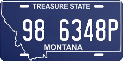 MT license plate 986348P