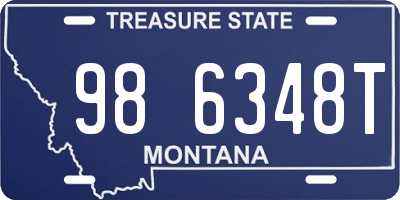 MT license plate 986348T