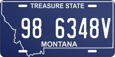 MT license plate 986348V