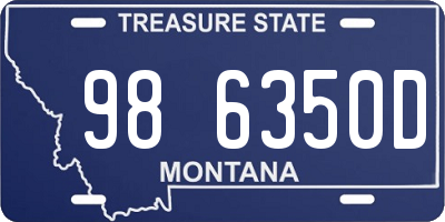 MT license plate 986350D