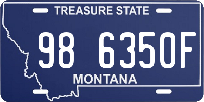 MT license plate 986350F