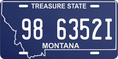 MT license plate 986352I