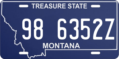 MT license plate 986352Z