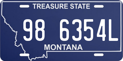 MT license plate 986354L