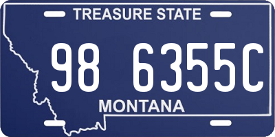 MT license plate 986355C