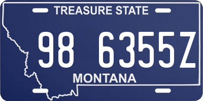 MT license plate 986355Z