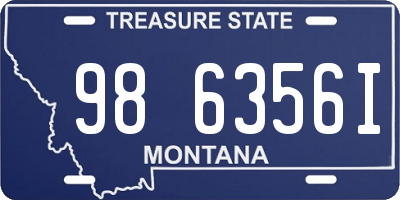 MT license plate 986356I