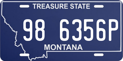 MT license plate 986356P