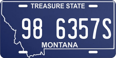 MT license plate 986357S