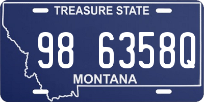 MT license plate 986358Q