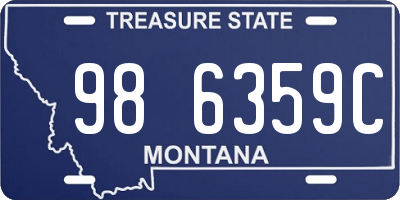 MT license plate 986359C