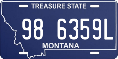 MT license plate 986359L