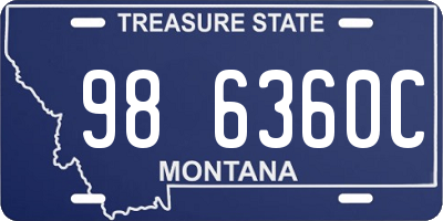 MT license plate 986360C
