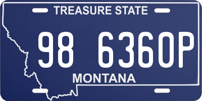 MT license plate 986360P