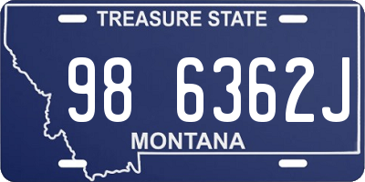 MT license plate 986362J