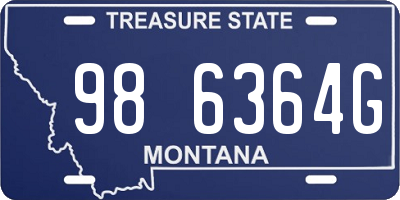 MT license plate 986364G