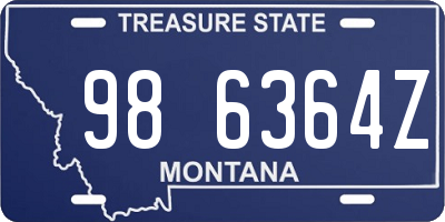 MT license plate 986364Z