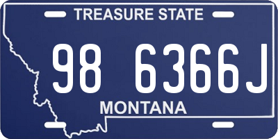 MT license plate 986366J