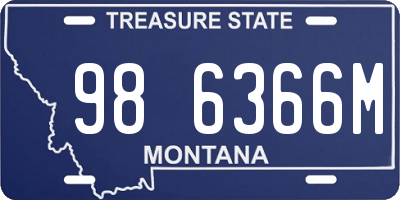 MT license plate 986366M