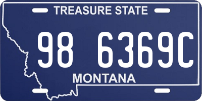 MT license plate 986369C