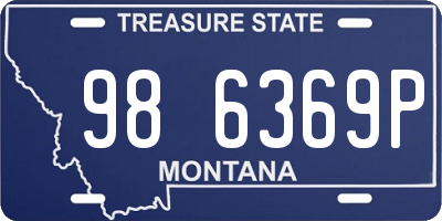 MT license plate 986369P