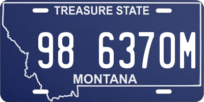 MT license plate 986370M