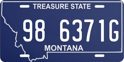 MT license plate 986371G