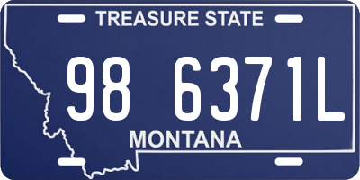 MT license plate 986371L