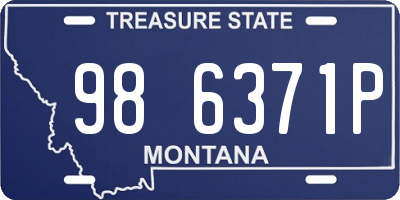 MT license plate 986371P