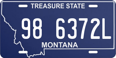 MT license plate 986372L