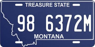 MT license plate 986372M