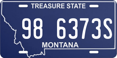 MT license plate 986373S