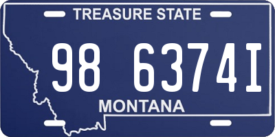 MT license plate 986374I