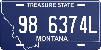 MT license plate 986374L