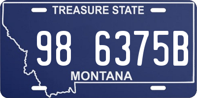 MT license plate 986375B