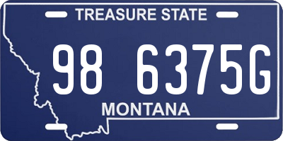 MT license plate 986375G