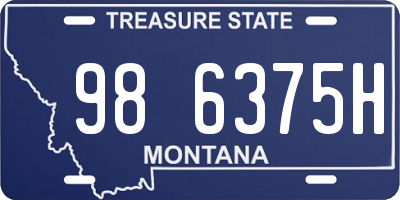 MT license plate 986375H