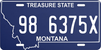 MT license plate 986375X